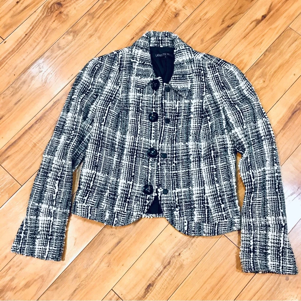 Lafayette 148 tweed blazer jacket coat workwear career luxury profession… - Picture 3 of 10